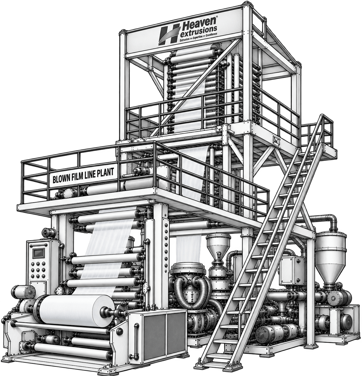 Blown Film Extrusion Line Machine